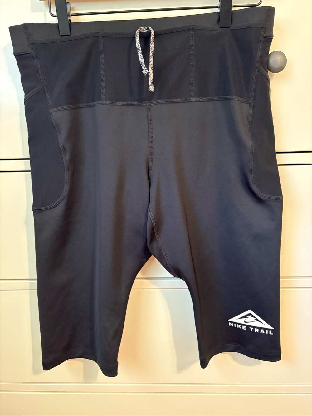 Nike Trail Lava Loops Running Half Tights Black Men's Large Tall LT NWOT
